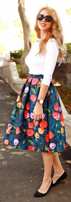 юбка с цветами