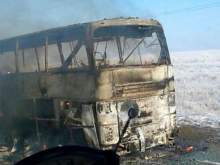 Автобус в Казахстане мог сгореть после драки узбеков