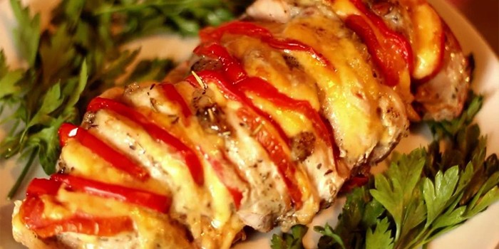 Мясо в духовке с помидором и сыром - пошаговые рецепты приготовления гармошкой, по-французски или по-царски