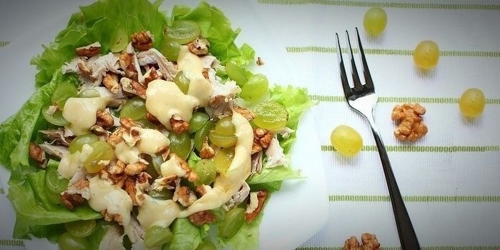 Салат из грецких орехов и курицы: рецепты приготовления с фото
