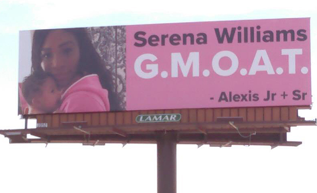 Муж Серены Уильямс признался ей в любви с помощью рекламных билбордов в Калифорнии