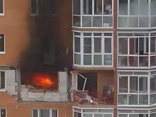 Взрыв в доме в Подмосковье: очевидцы засняли пожар на видео