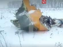 Появилось первое видео с места крушения самолета АН-148 в Подмосковье
