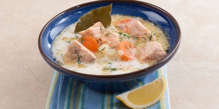 Суп из красной рыбы - рецепт