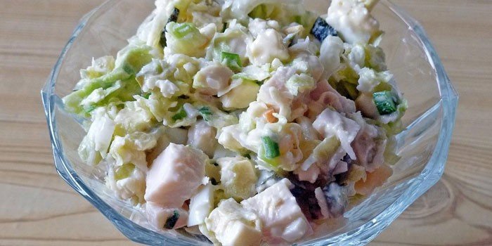 Салат с фасолью и ветчиной: рецепты
