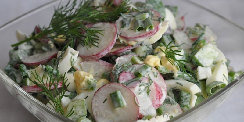 Салат с редиской - как правильно и вкусно приготовить в домашних условиях по пошаговым рецептам с фото