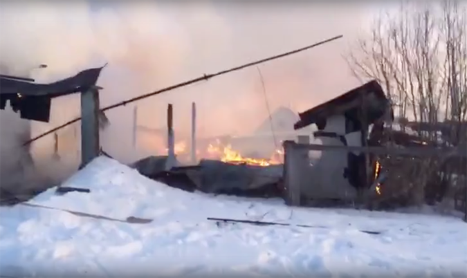 Сгорел дом Ельцина в Свердловской области