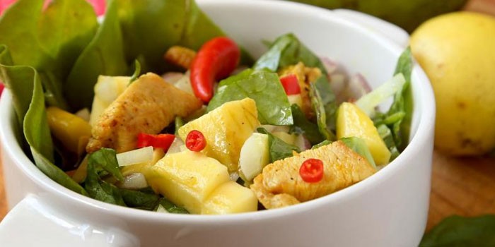 Салат с манго - пошаговые рецепты приготовления с курицей, помидорами, фруктами в домашних условиях с фото