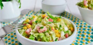 Салат с пекинской капустой и ветчиной — пошаговые рецепты приготовления в домашних условиях с фото