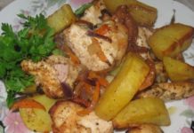 Куриная грудка с картошкой в духовке: рецепты